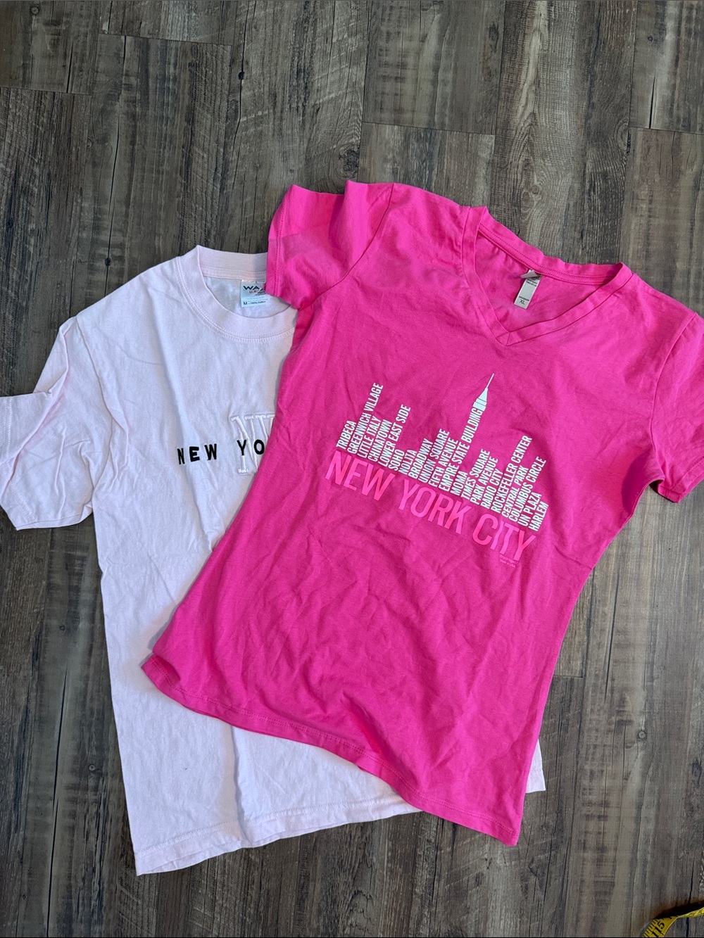 NYC pink tees